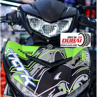 Tem Trùm Exciter 150 Cá Mập Xanh Bạc Đen