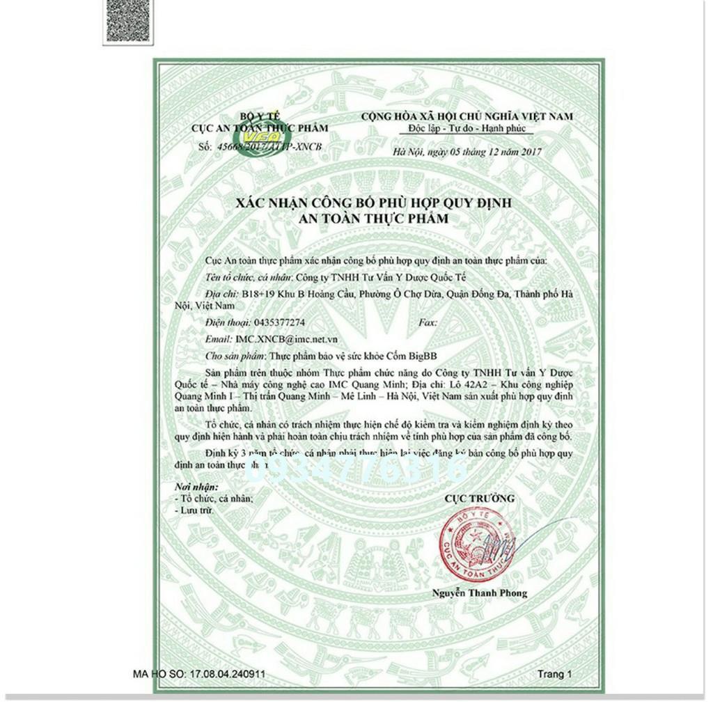 ✅ BigBB Xanh dạng cốm, vị socola