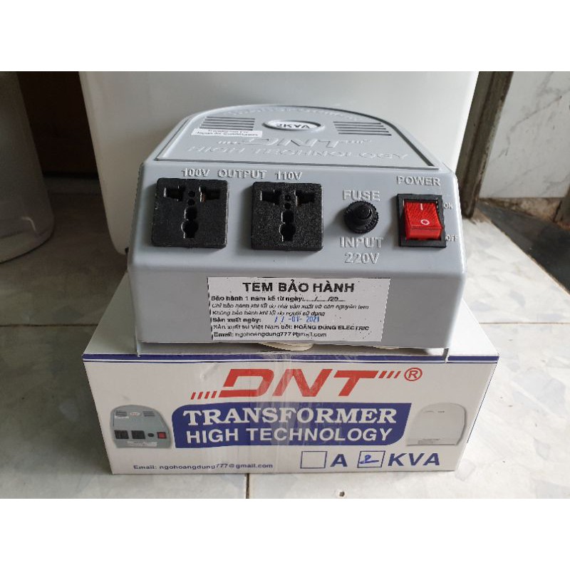 Biến áp tự ngẫu xuyến treo tường DNT hàng chĩnh hãng loại 2KVA