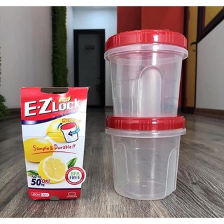 [ 02 cái ] hộp nhựa tròn 650ml Ezlock Lock & Lock - bộ 2 thố nhựa nắp gài chống tràn cao cấp