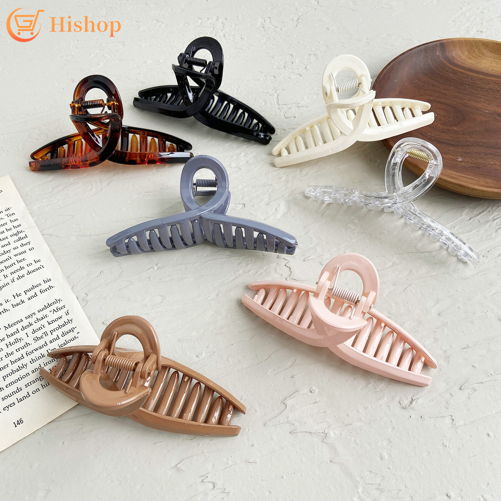 Kẹp Càng Cua Màu Trơn Phong Cách Hàn Quốc Cho Nữ