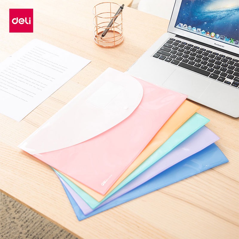 Deli bìa đựng tài liệu A4 dễ dàng sắp xếp tài liệu 5 Màu Tệp đựng tài liệu File Holders