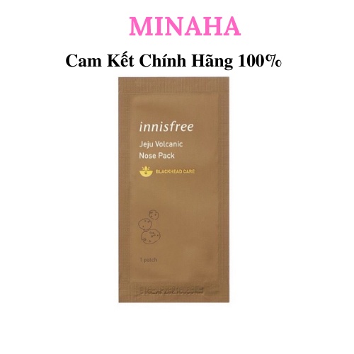 MẶT NẠ LỘT MỤN ĐẦU ĐEN INNSIFREE JEJU VOLCANIC NOSE PACK 1 MIẾNG