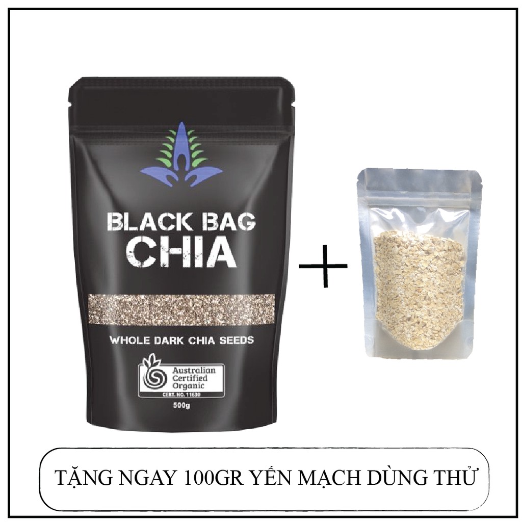 Hạt chia đen ÚC Absolute Organic Chia Seeds túi 500g giúp giảm cân, thanh lọc cơ thể, dinh dưỡng golovinshop