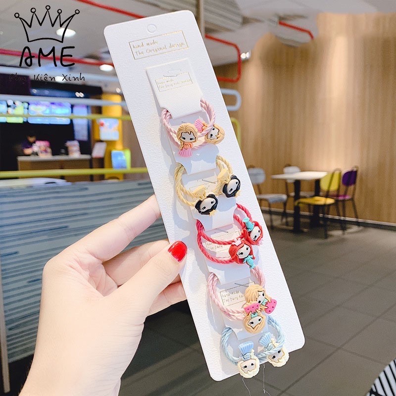 Set 10 chun buộc tóc cho bé , dây buộc tóc đáng yêu , thời trang Hàn Quốc