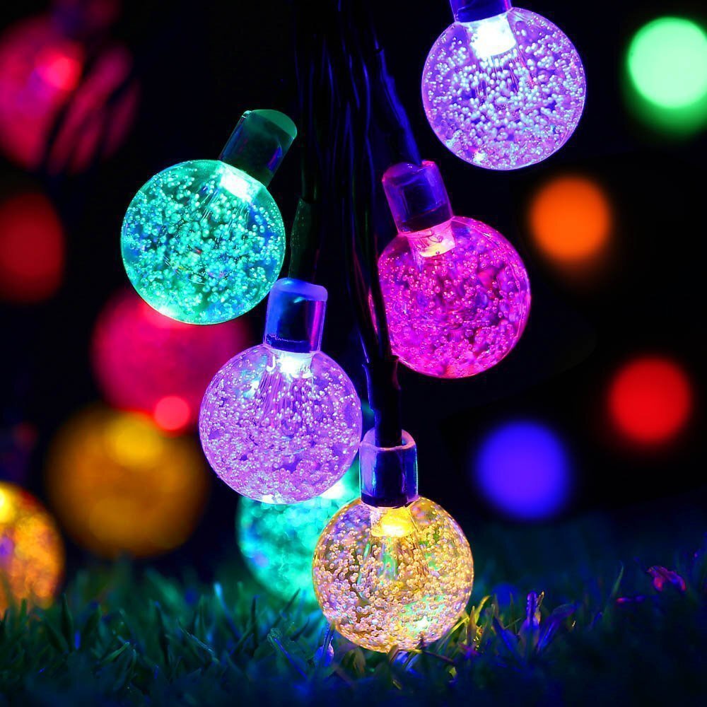 Đèn Nháy Bi Bọt cherry ball vàng ấm 10 mét Bi Bọt trang trí Tết decor nhà cửa chuẩn đẹp y hình - có giắc nối tiếp