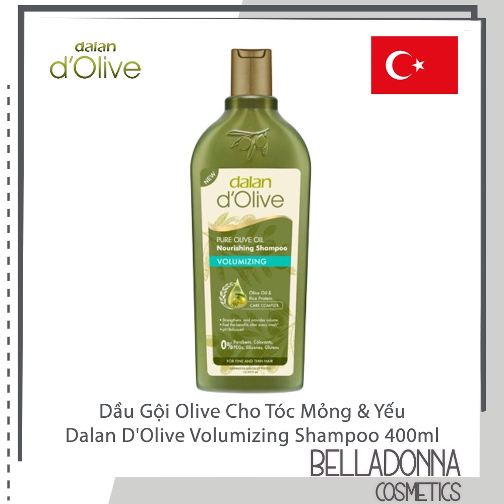 [CHÍNH HÃNG] Dầu Gội Olive Cho Tóc Mỏng &amp; Yếu Dalan Volumizing Shampoo 400ml