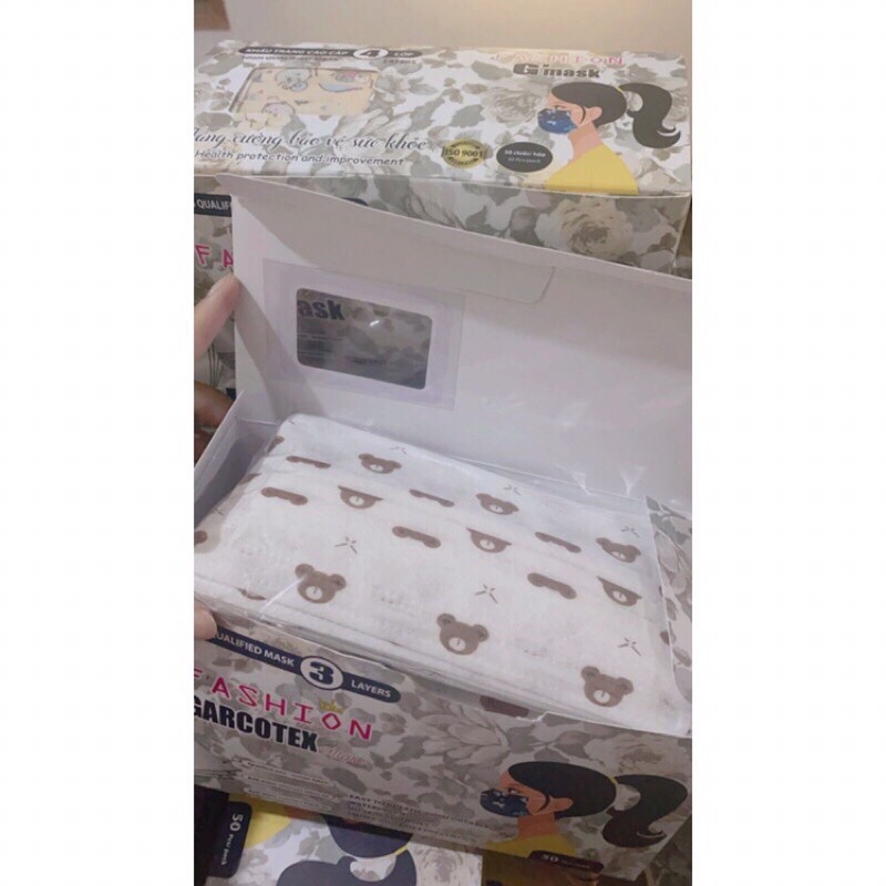 10 chiếc Khẩu Trang Gấu Nâu Siêu dễ thương , cute, 4 lớp dày dặn, hoạ tiết thời trang | BigBuy360 - bigbuy360.vn