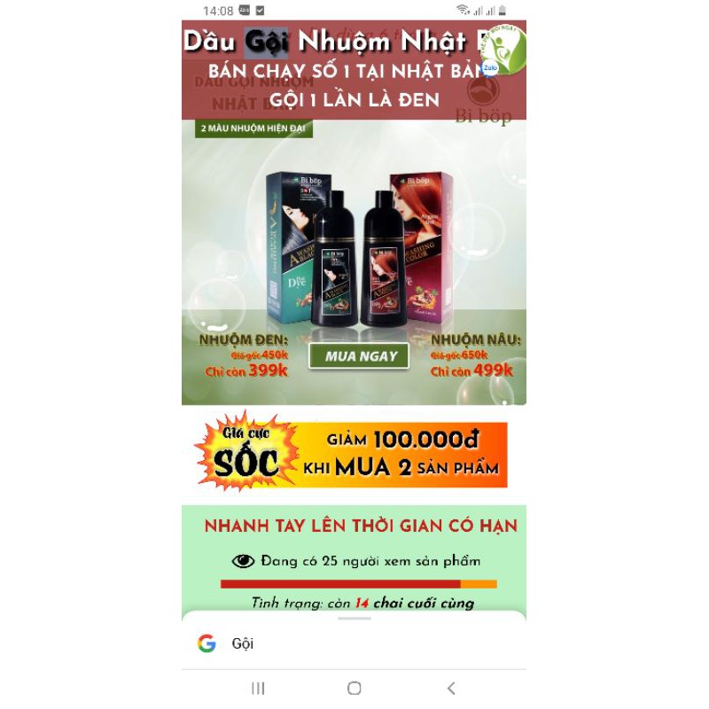 Dầu gội phủ đen tóc bạc bi bop của nhật | BigBuy360 - bigbuy360.vn