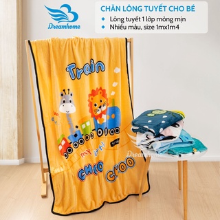 Chăn lông tuyết 1 lớp cho bé mềm mịn, chăn cho bé size 100x140cm