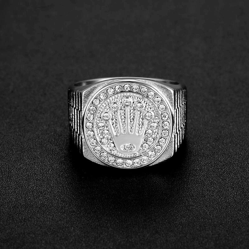 Nhẫn Rolex thép 316L mạ vàng