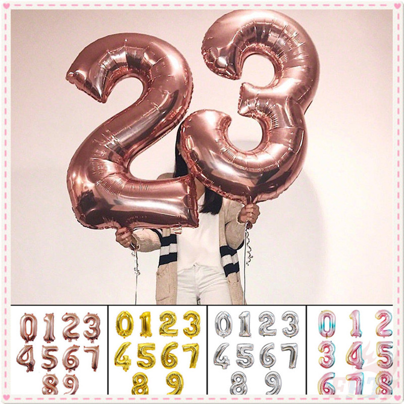 ♦ Trang Trí Tiệc - Bong Bóng ♦ 1 Bong Bóng Lõi Nhôm 32 Inch Hình Số Dùng Trang Trí Tiệc Sinh Nhật, Đám Cưới