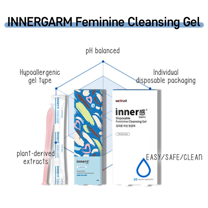 Đũa Thần Làm Sạch Dịu Nhẹ Vùng Kín Wettrust Innergarm Disposable Feminine Cleansing Gel 1.7g