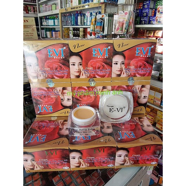 (giá sỉ 12 hộp) kem evi dưỡng trắng da phục hồi da 30gr (chuẩn cty)