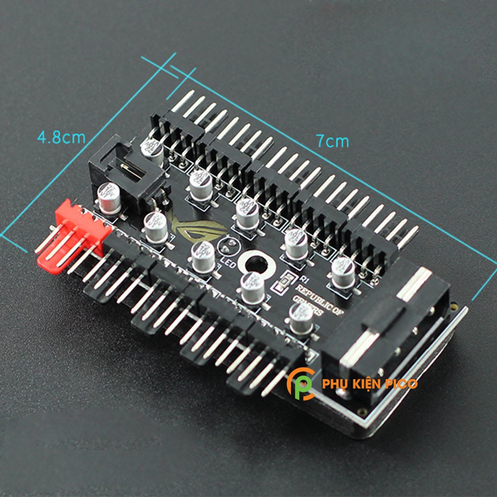 Bộ HUB 10 cổng chia Fan 4 Pin PWM Cổng Molex