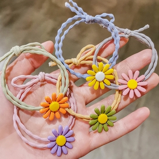 1 Dây Cột Tóc Cao Su Họa Tiết Hoa Cúc Thời Trang Hàn Quốc