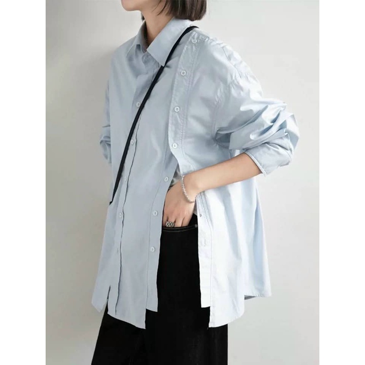 Áo babydoll tiểu thư A260 cổ bèo ren ngực quảng châu Thời trang Xmin HIHISHOPHAHA