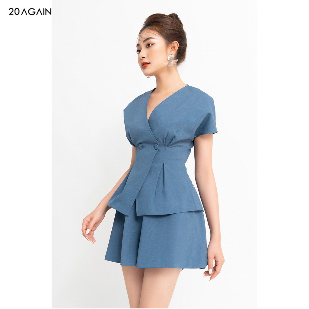 [Mã FAMALLT5 giảm 15% đơn 150k] Áo sơ mi nữ công sở 92WEAR (3 MÀU) đủ size, ngắn tay vạt chéo ASA1208