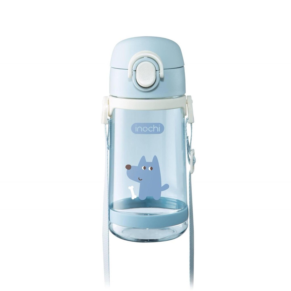 Bình nước trẻ em Inochi chịu nhiệt Goki Zuzu 520ml có dây đeo.Chất liệu nhựa Tritan - Chịu nhiệt tốt