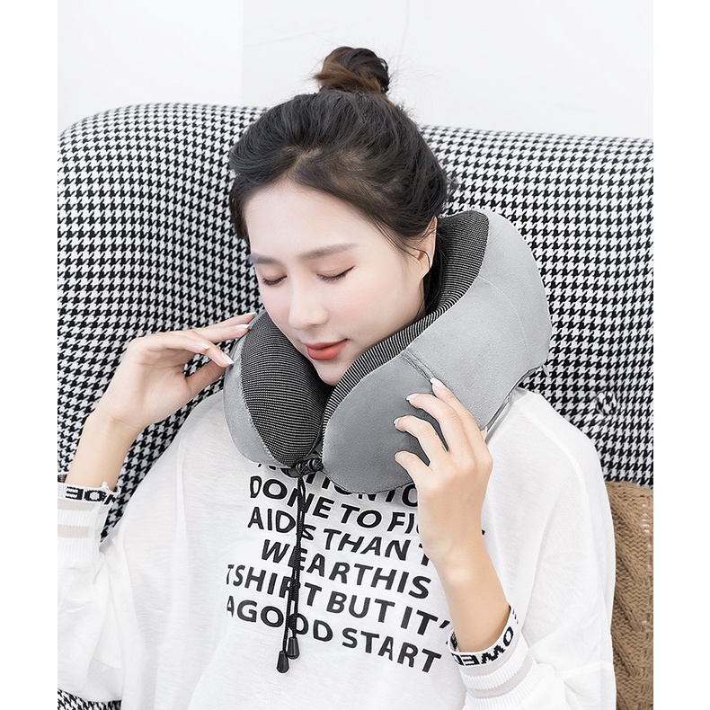 Gối Kê Cổ Chữ U Cao Su Non 10 Màu Đa Dạng, Gối Ngủ Trưa Văn Phòng, Xe Ô Tô, Du Lịch, Máy Bay Hàng Cao Cấp