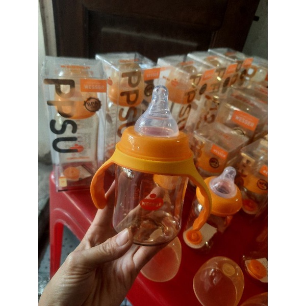 Bình sữa wesser ppsu cao cấp cổ rộng 180 ml