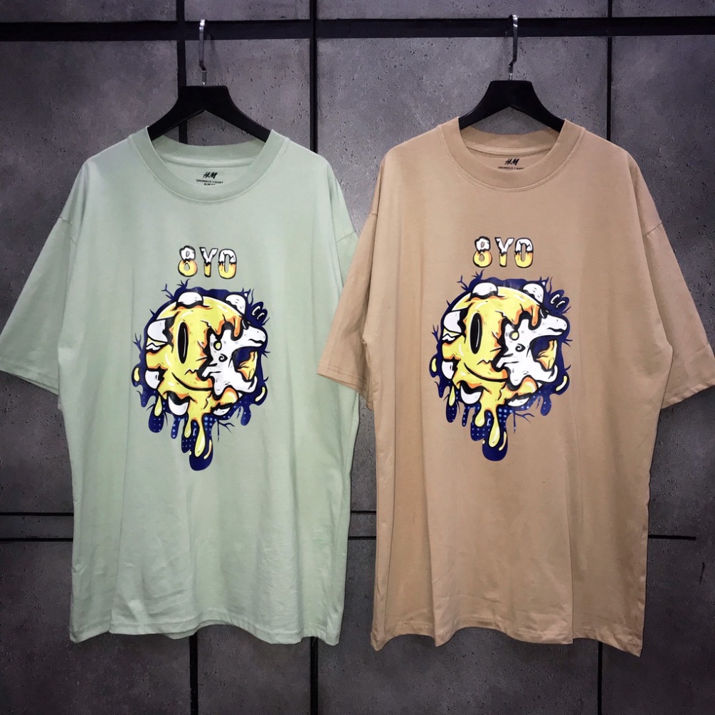 Áo Thun Tay Lỡ YO SMILE 2 Màu Unisex