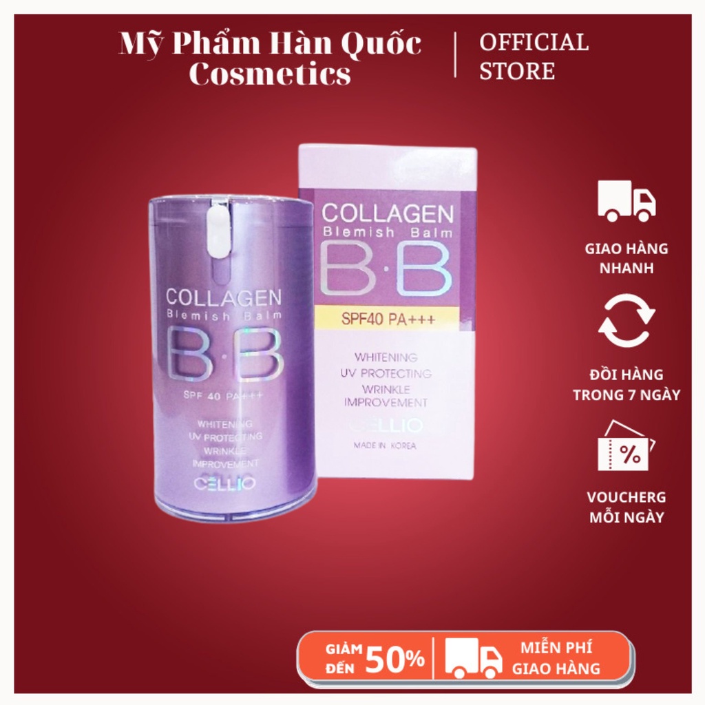 KEM NỀN BB Collagen Cellio HÀN QUỐC