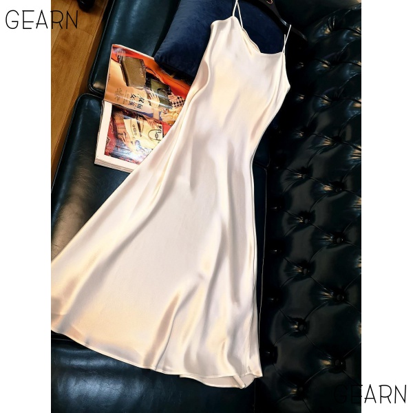 Đầm Dài Hai Dây Bằng Lụa Satin Cao Cấp Cho Nữ | BigBuy360 - bigbuy360.vn