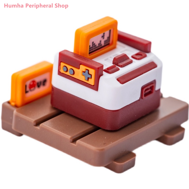 Bộ Bàn Phím Cơ Artisan Màu Đỏ Và Trắng Thiết Kế Dễ Thương Cho Esc keycap
