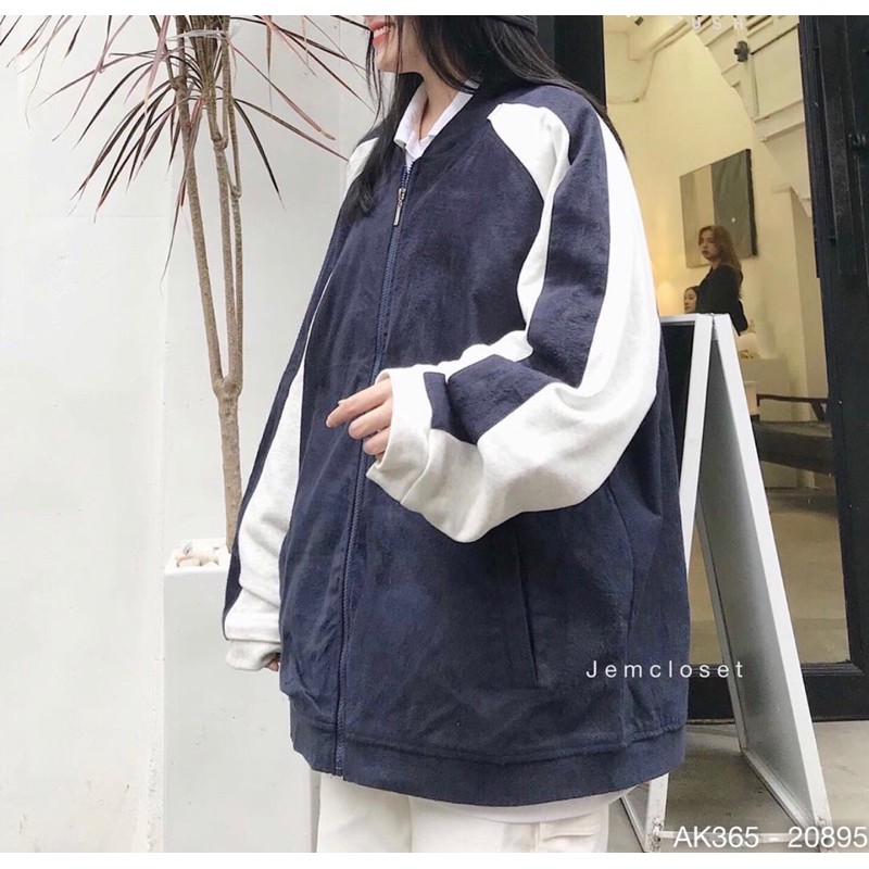 Áo Khoác Nỉ Nam Nữ Nỉ Bông Dày Dặn Hàng QC Form Rộng Unisex Áo Khoác Jackets Thun Ni Tay RAGLAN - AK3365 | BigBuy360 - bigbuy360.vn