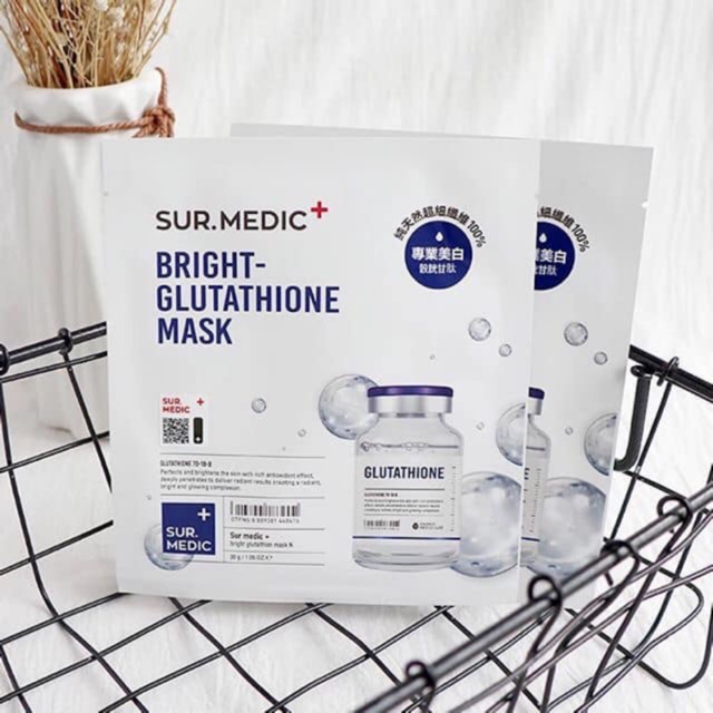 Mặt nạ làm trắng chuyên sâu Sur.Medic Bright Glutathione Mask