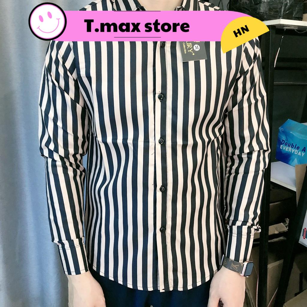 Áo Sơ Mi Kẻ 💖FREESHIP💖 Áo Sơ mi Công Sở họa tiết - Chất liệu lụa cotton cao cấp, chất vải mềm mịn, dáng slimfit trẻ đẹp