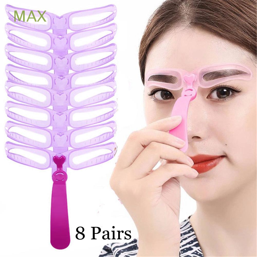 [Hàng mới về] Set 8 khuôn kẻ mày trang điểm tiện dụng