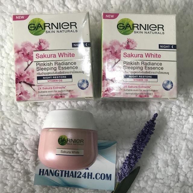 KEM DƯỠNG TRẮNG DA GARNIER SAKURA WHITE - KEM ĐÊM..