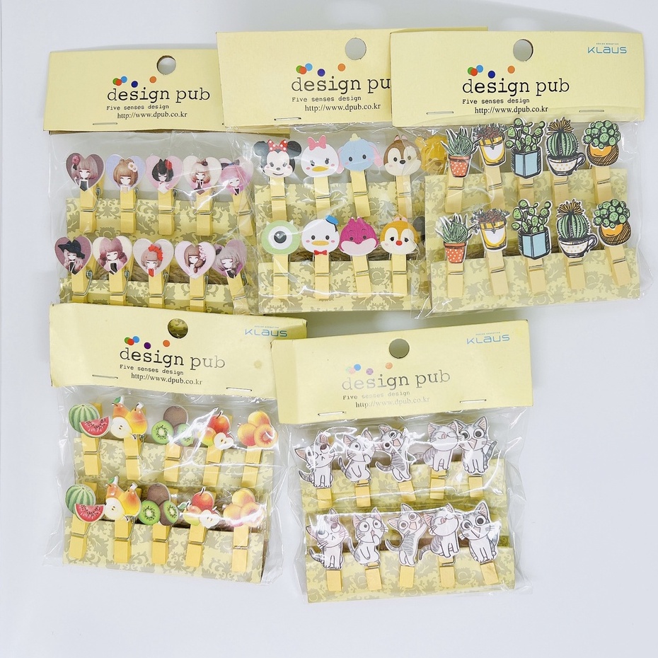 Set 10 kẹp gỗ mini xinh xắn, nhiều mẫu GIAO NGẪU NHIÊNDuashop