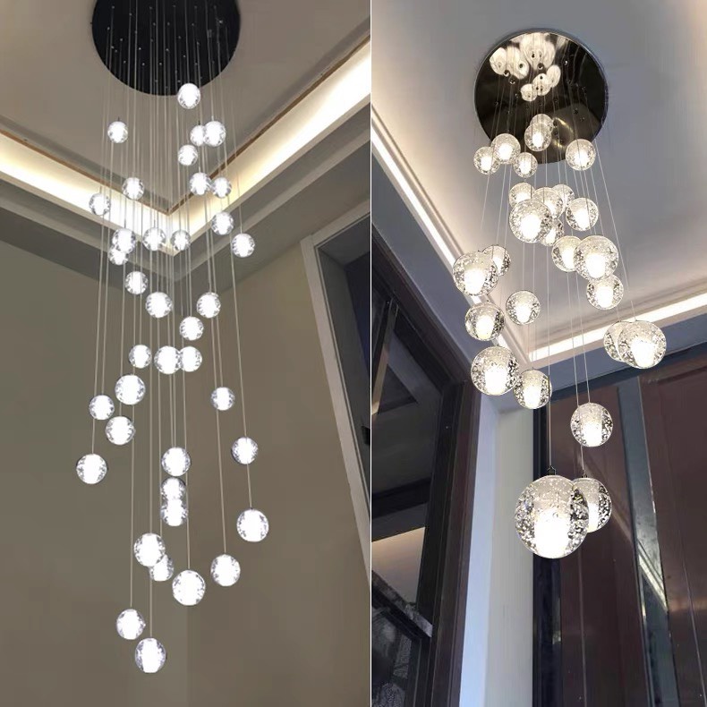 Đèn thả thông tầng pha lê giọt nước thủy tinh HAPOVA ROLLY 1059 - Tặng kèm bóng LED