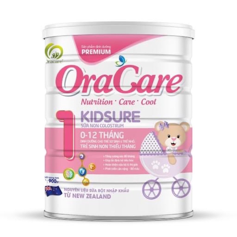 Sữa bột Oracare số 1 Kid Sure lon 900g date 1/2024