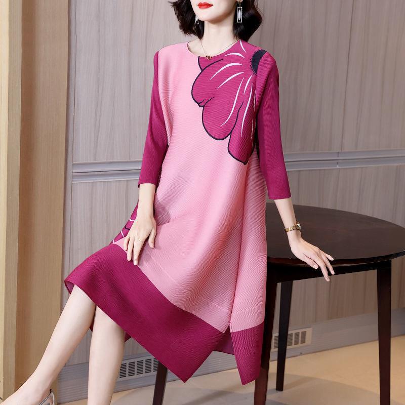 Đầm Xếp Ly Dáng Rộng 2022 Thời Trang Mùa Xuân Cho Nữ