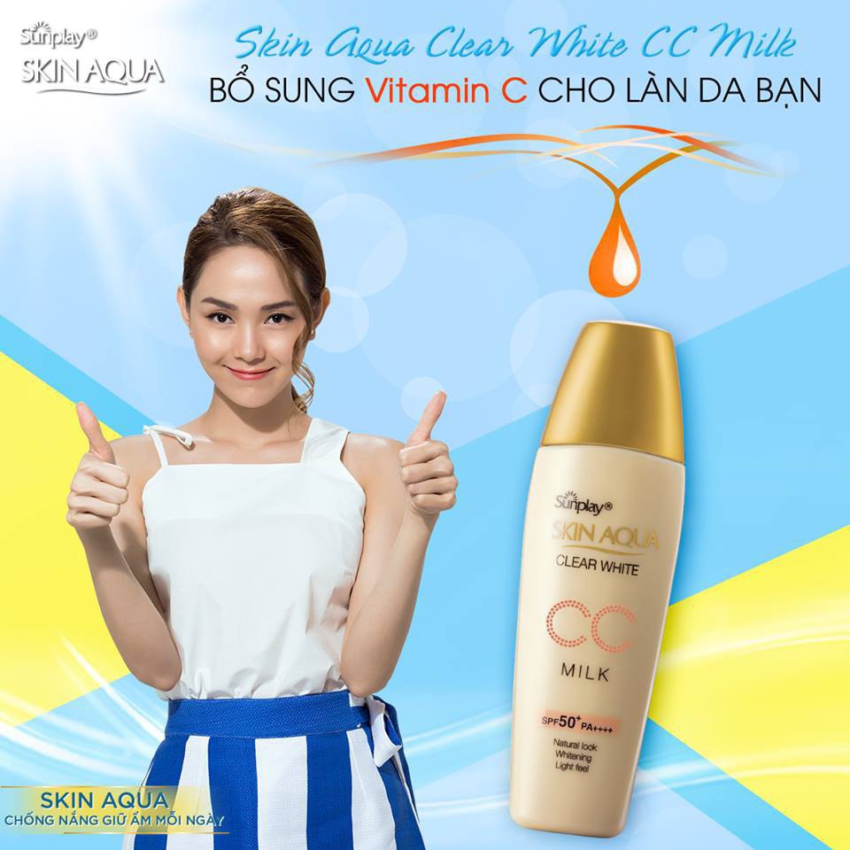 Che khuyết điểm Chống Nắng Sunplay Skin Aqua CC Milk SPF50+ PA++++ 25g (kiểm soát dầu)