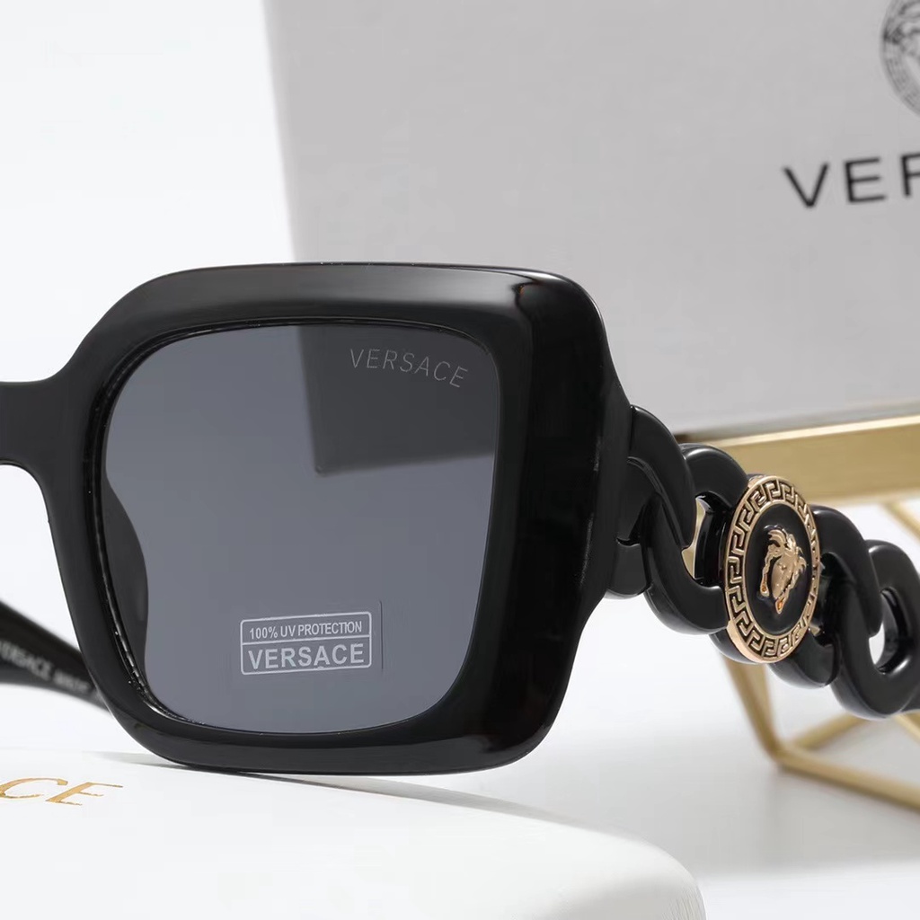 VERSACE Kính Mát Gọng Vuông Phong Cách Retro Sang Trọng Dành Cho Nữ