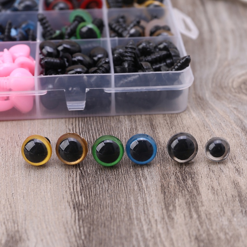 Bộ 460 Con Mắt Nhựa Mềm Nhiều Màu Sắc Dùng Làm Đồ Chơi Búp Bê Amigurumi DIY