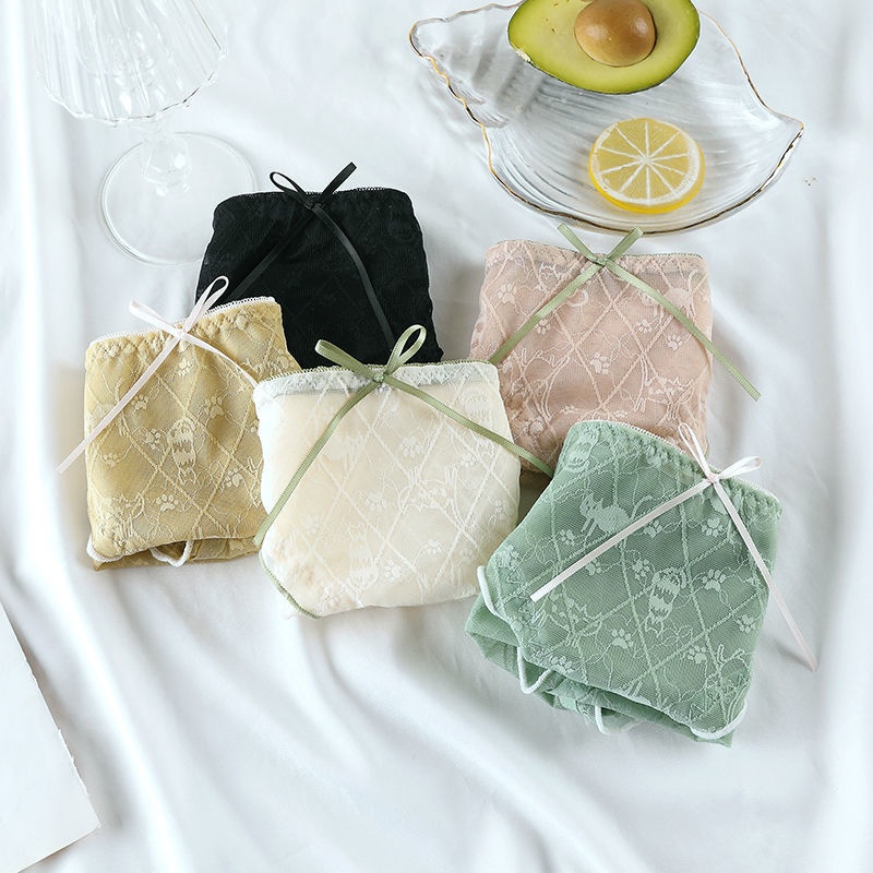 Quần Lót Nữ Phối Ren Thoáng Khí Dễ Thương