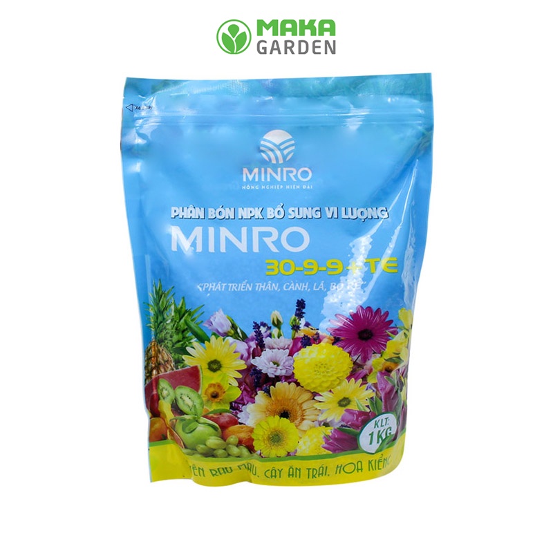 Phân Bón NPK Bổ Sung Vi Lượng Minro 30-9-9 + TE Túi 0.2Kg - 1Kg