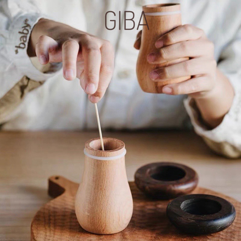 Hũ Tăm Hình Nấm GIBA, Lọ đựng tiêu, hũ đựng gia vị phụ kiện decor chụp ảnh sản phẩm món ăn