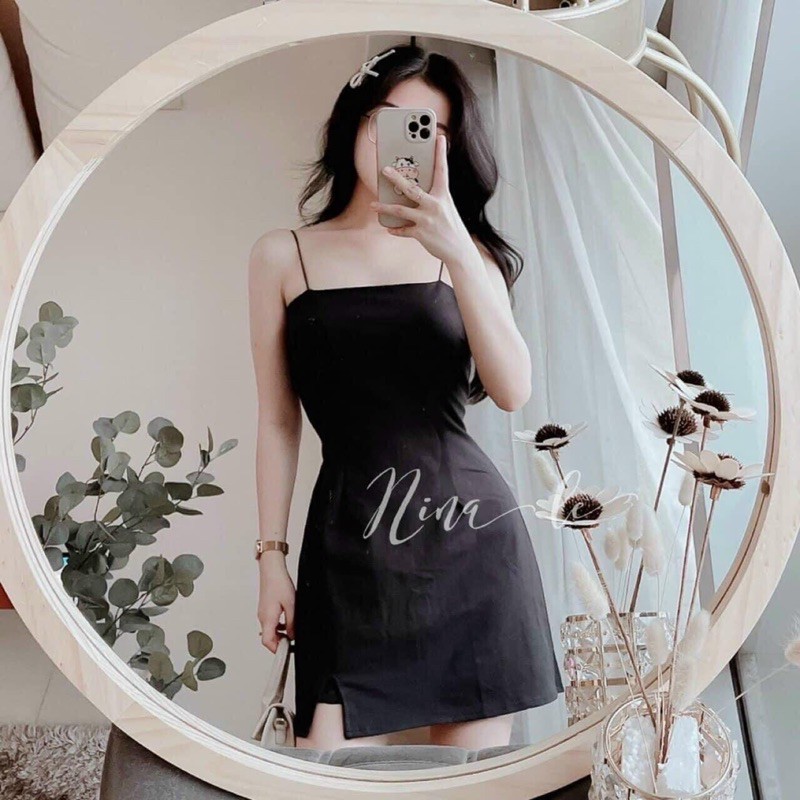 Đầm 2 dây ôm body kèm áo sơ mi voan ❤️sét đầm ôm nữ❤️ kèm ảnh thật