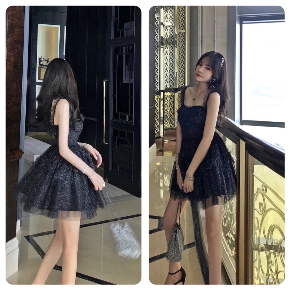 Đầm hai dây dáng xòe Emilyshop ulzzang