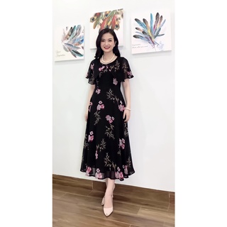 Đầm trung niên Ladyshop voan cánh tiên váy thời trang thiết kế mới mùa hè TK632