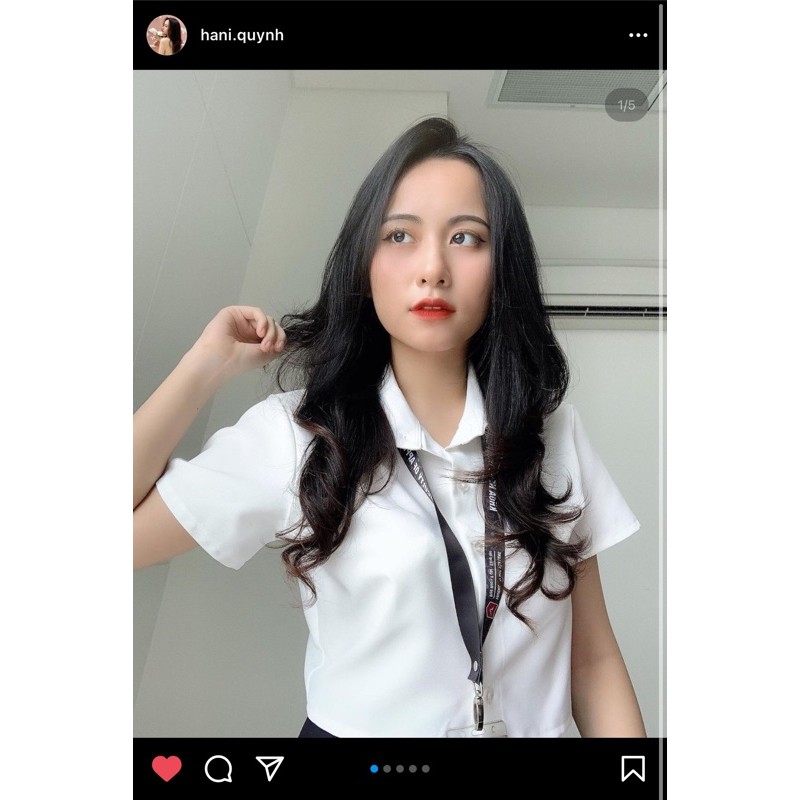 DALLA Áo sơ mi nữ trắng trơn tay ngắn croptop (SM1) | BigBuy360 - bigbuy360.vn