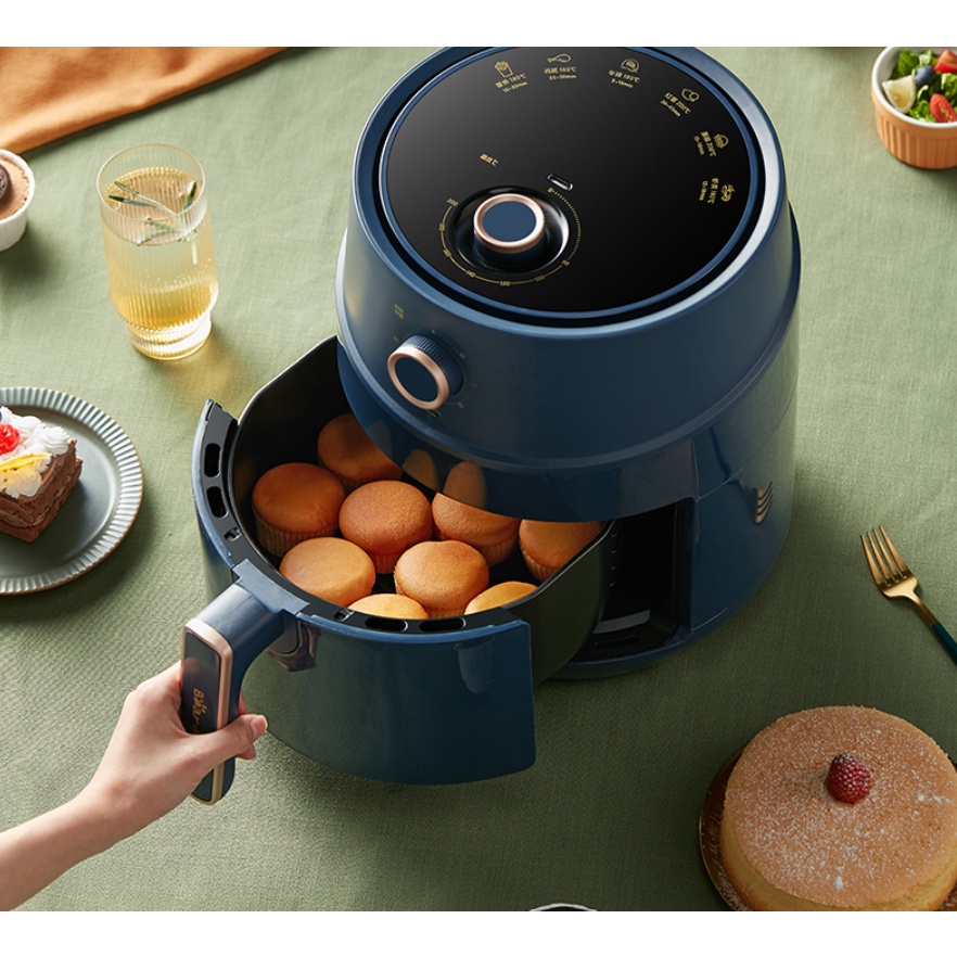 Nồi chiên không dầu Bear QZG-A15Q1, 4.6L, chính hãng, nướng thịt, nướng bánh mì, quay thực phẩm, nồi chiên chính hãng