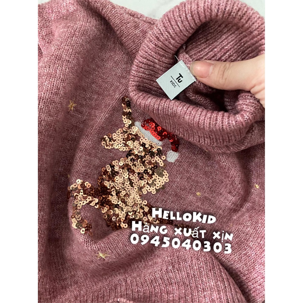 Áo len cao cổ ngựa sequin đội mũ bé gái | BigBuy360 - bigbuy360.vn